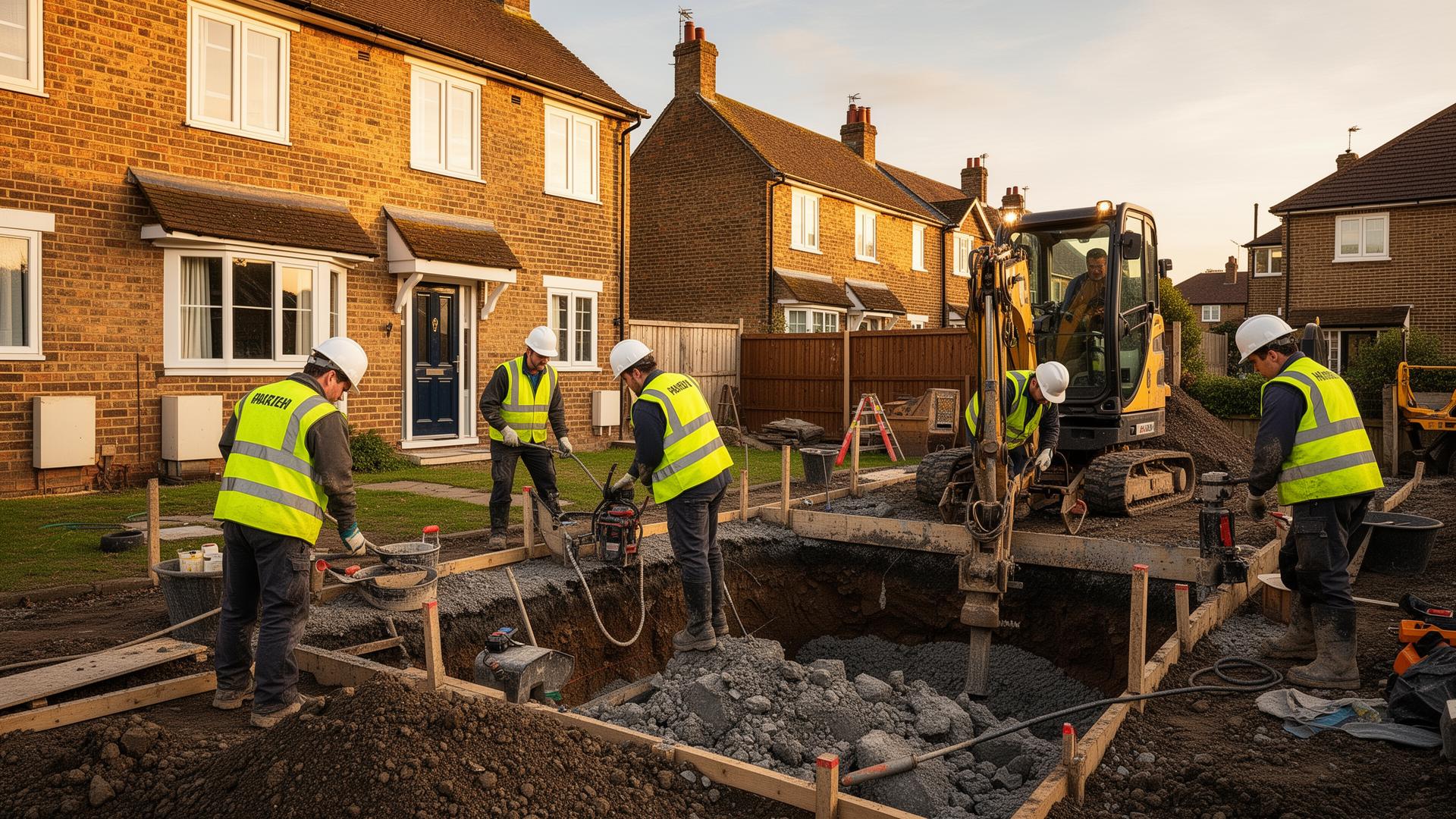 Ground engineering specialists performing subsidence repair in West Yorkshire